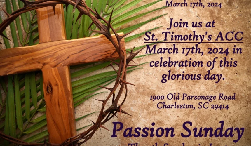 Passion-Sunday March 17th, 2024